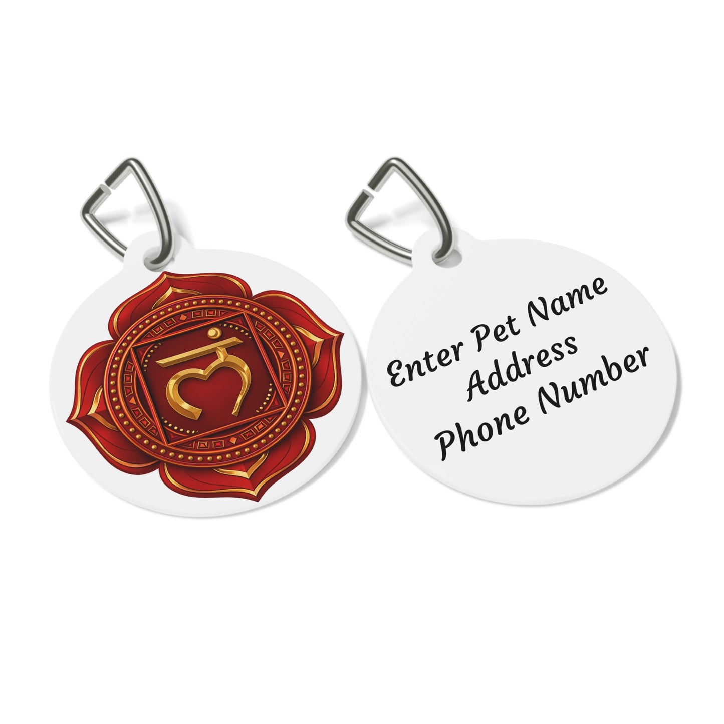 Root Chakra Pet Tag – Grounded Protection for Your Sacred Companion