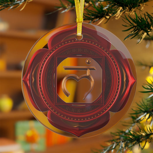 Root Chakra Glass Ornament – Holiday Harmony Collection