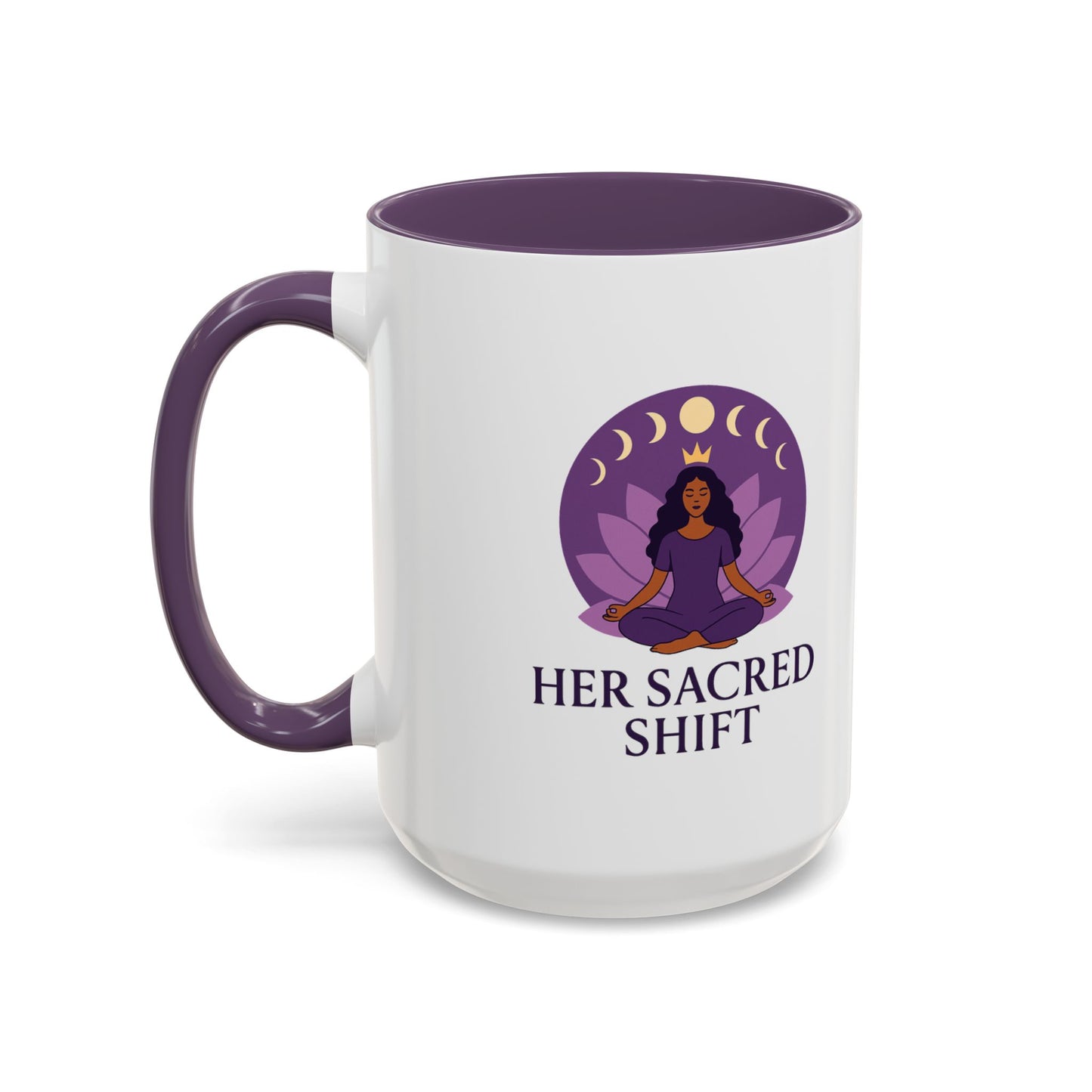Her Sacred Shift Logo Mug – Crown Chakra Energy (11oz / 15oz)