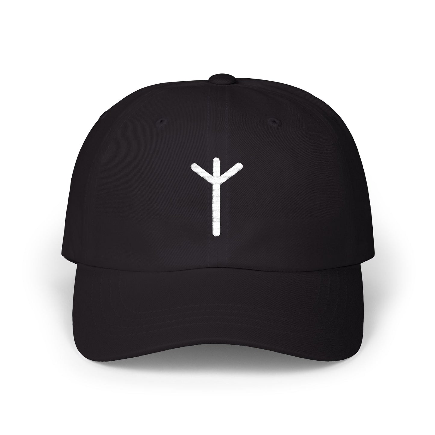 Algiz Rune Cap – Divine Protection & Higher Guidance (White Thread)