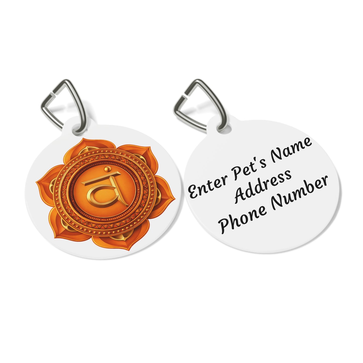 Sacral Chakra Pet Tag – Joy & Emotional Connection for Your Companion
