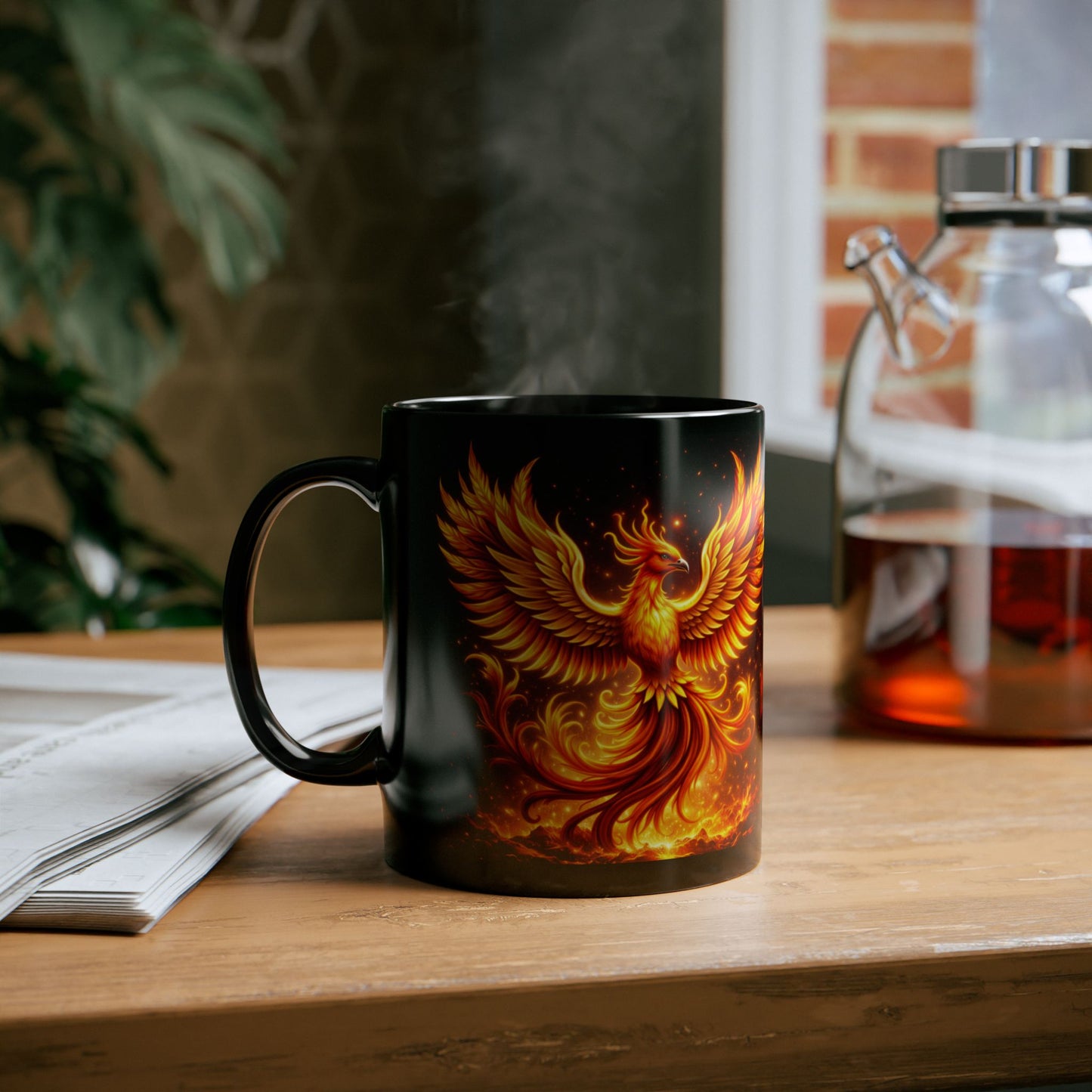 The Flame of Becoming – Phoenix Transformation Mug