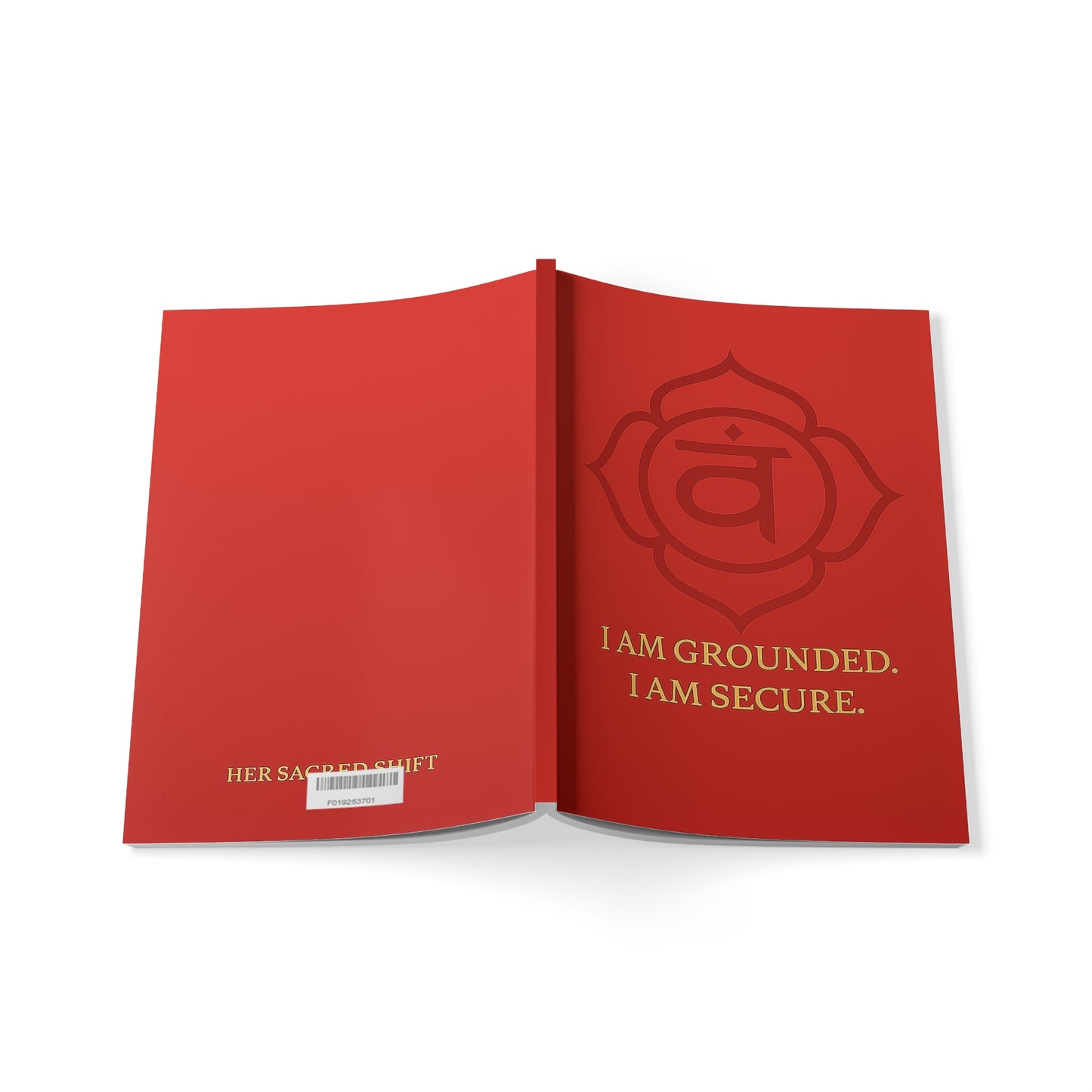 Root Chakra Softcover A5 Notebook – “I Am Grounded. I Am Secure.”