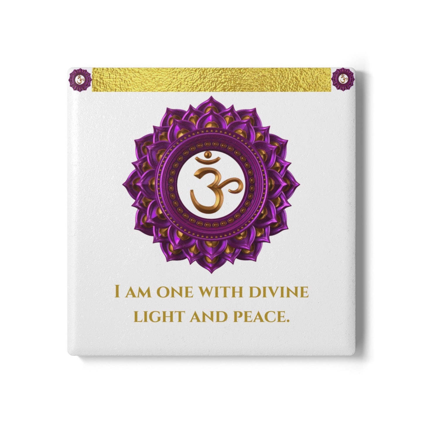 Crown Chakra Coaster – Connect to Divine Light | Golden Chakra Collection