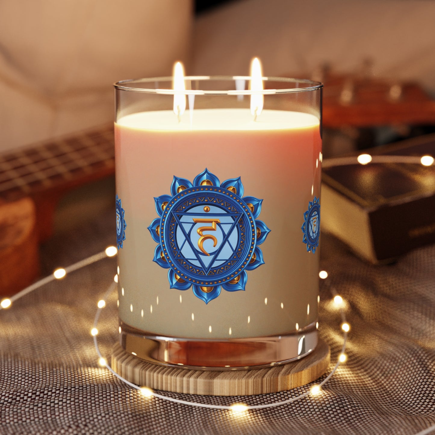 Throat Chakra Ritual Candle – Speak Your Truth with Clarity — 11oz Scented