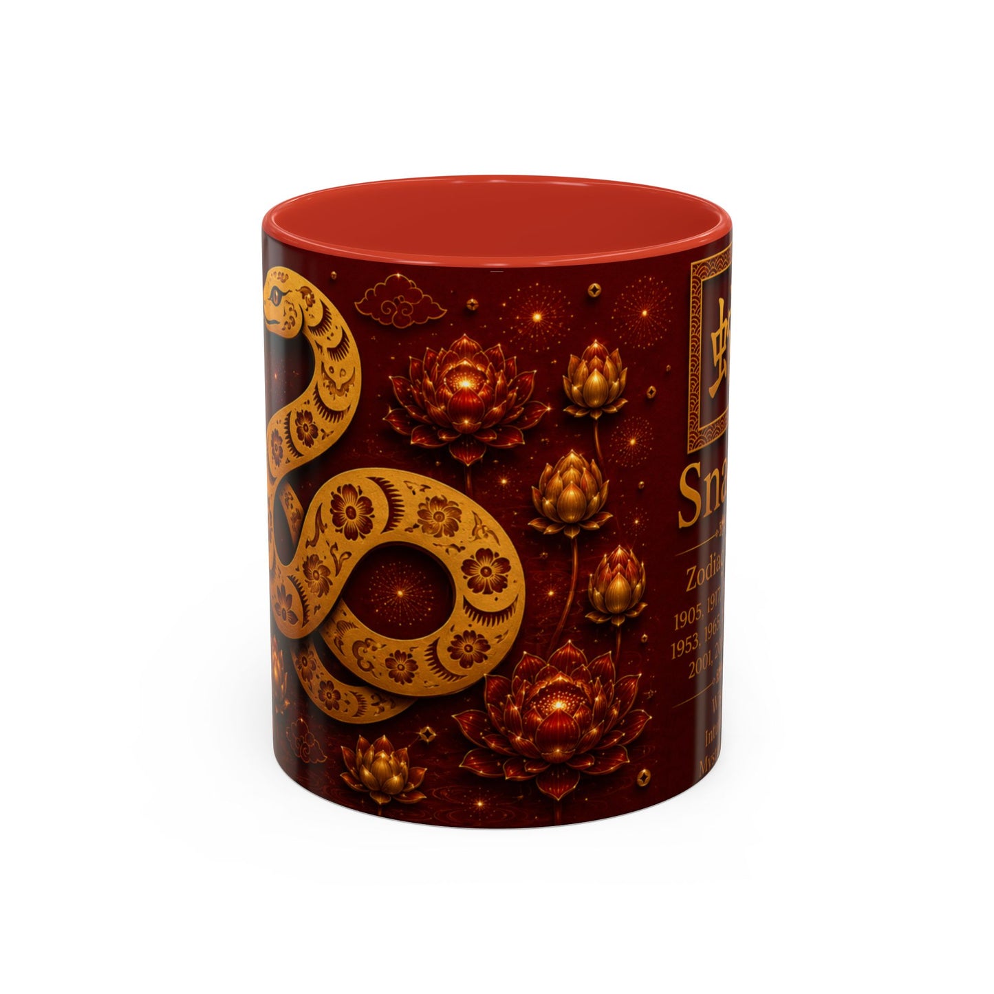 Snake Zodiac Coffee Mug – Chinese Zodiac Years, Wise & Intuitive Accent Mug (11/15oz)