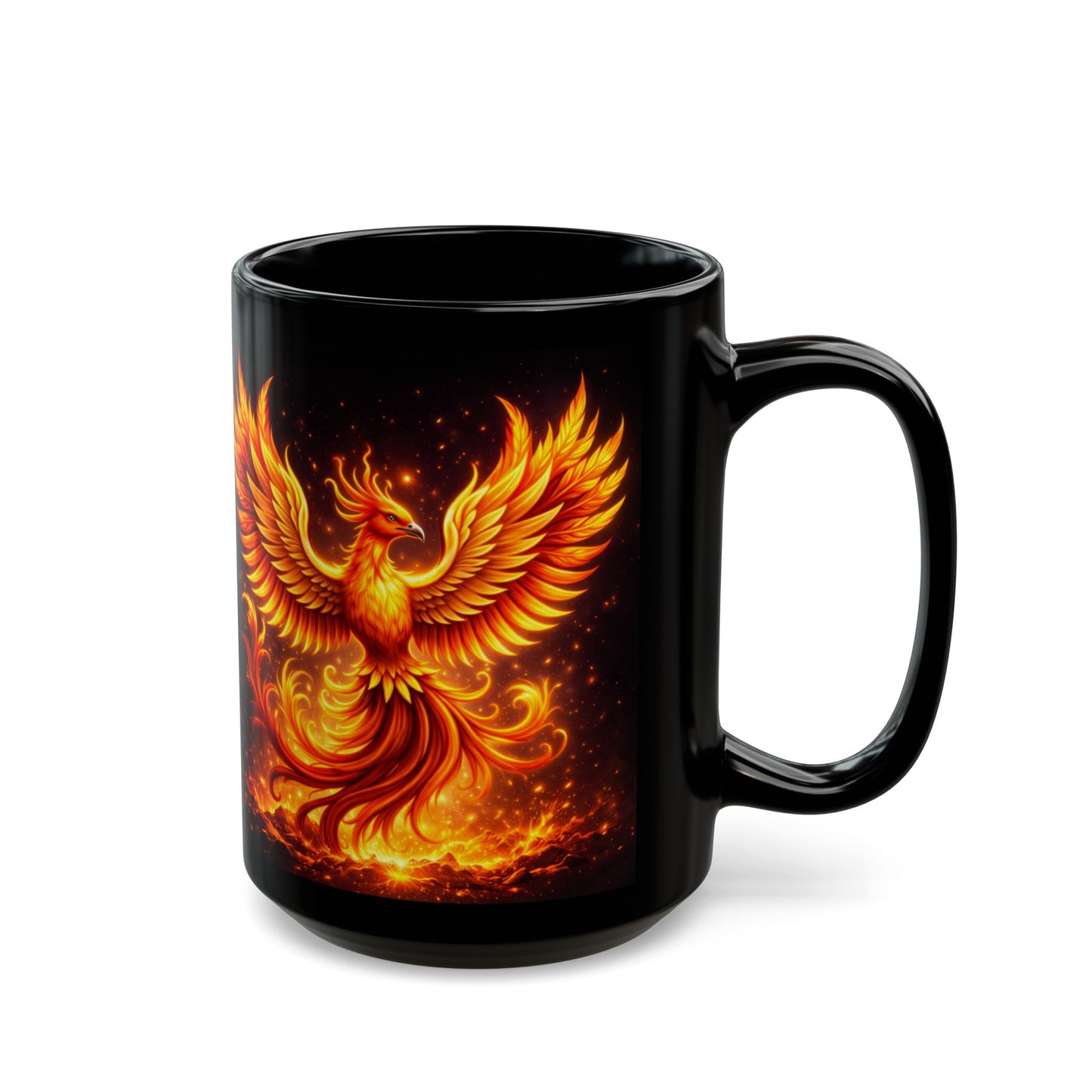 The Flame of Becoming – Phoenix Transformation Mug