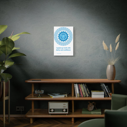 Throat Chakra Canvas – “Speak Your Truth” Wall Art (Unframed)