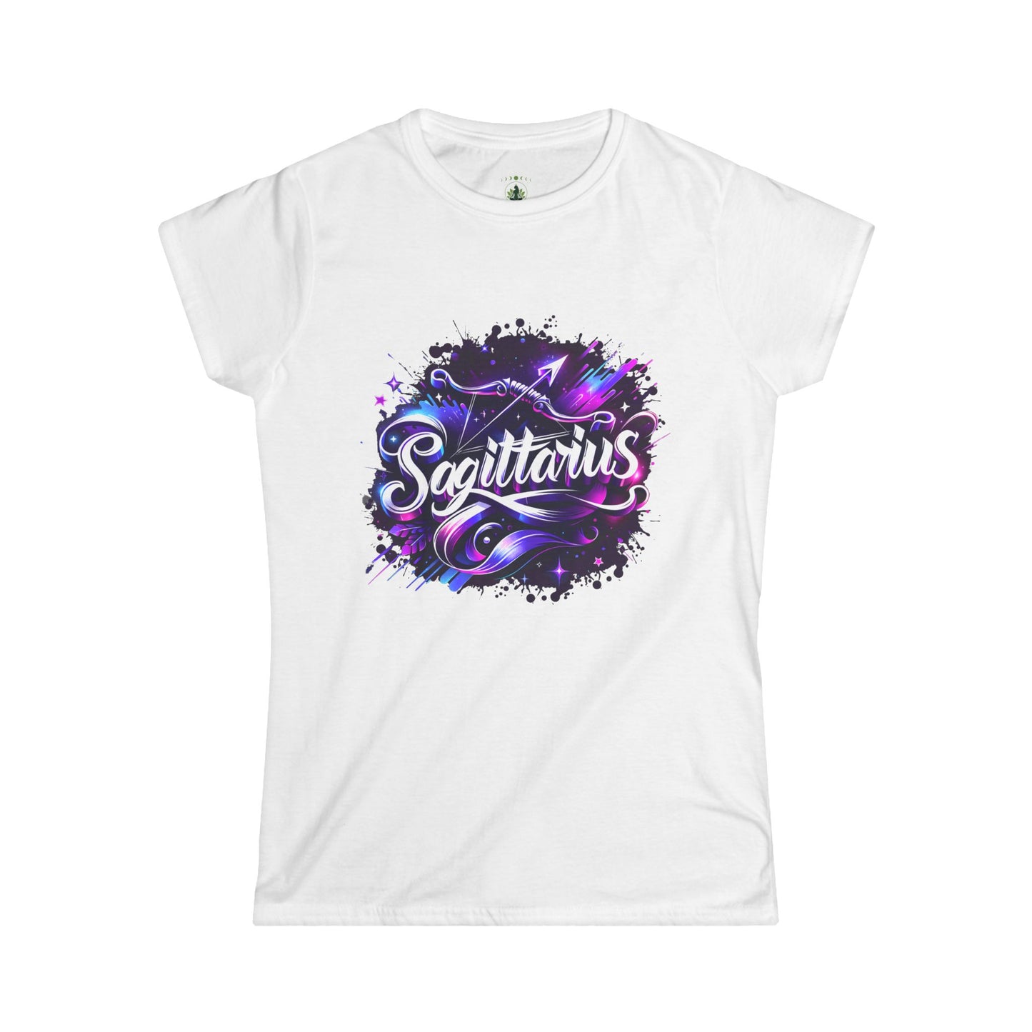 Sagittarius Zodiac T-Shirt – Bold Black & White Design 1