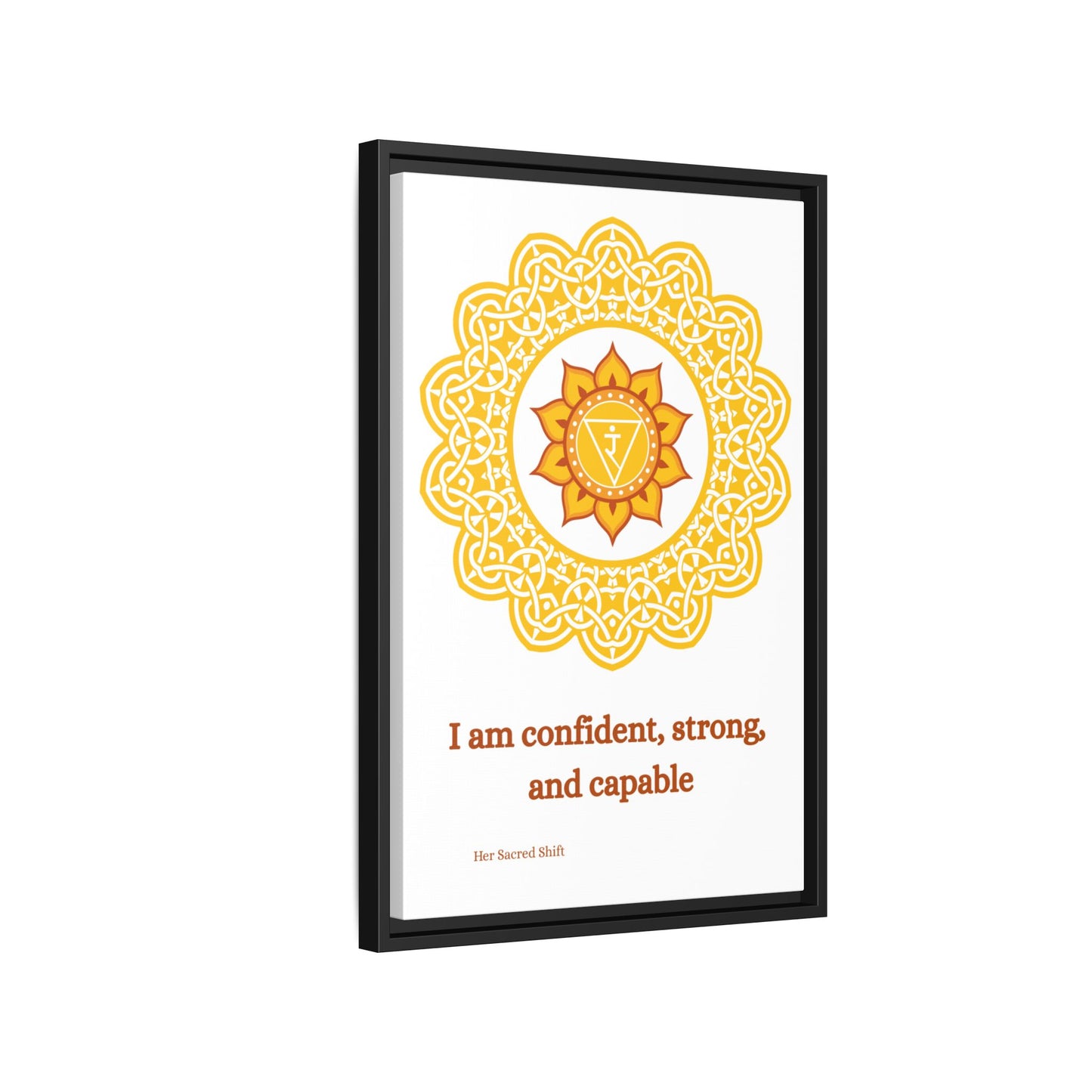Solar Plexus Chakra Canvas – “Confidence & Capability” Wall Art (Framed)