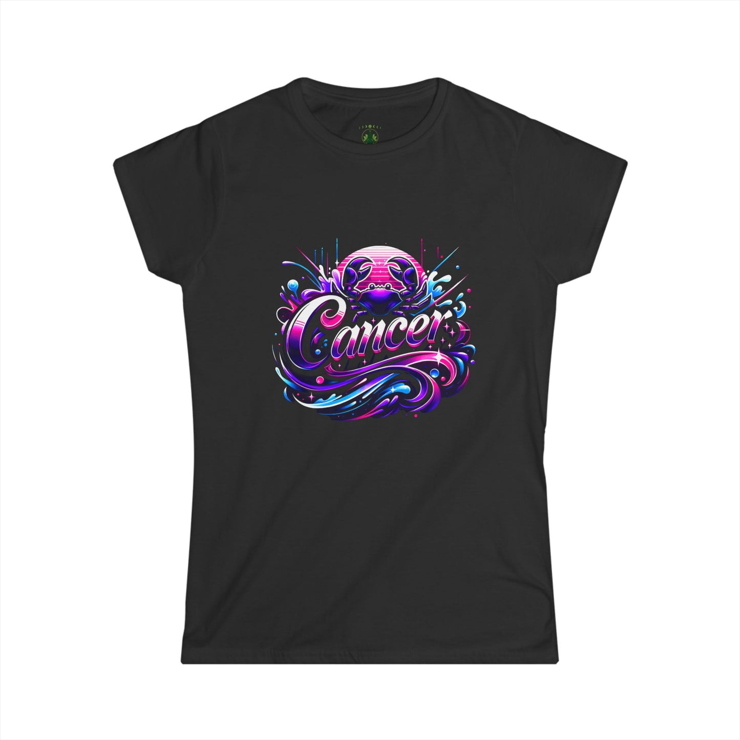 Cancer Zodiac T-Shirt – Bold Black & White Design 2