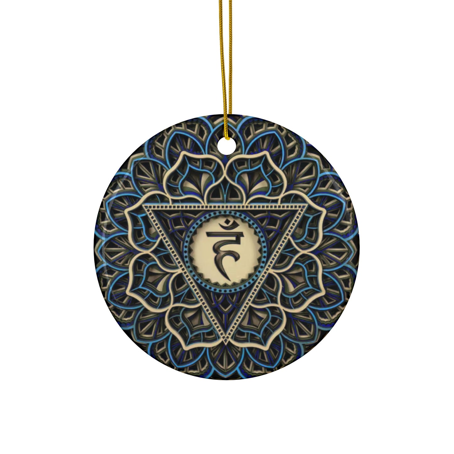Ceramic Throat Chakra Ornament – Speaking Christmas Joy