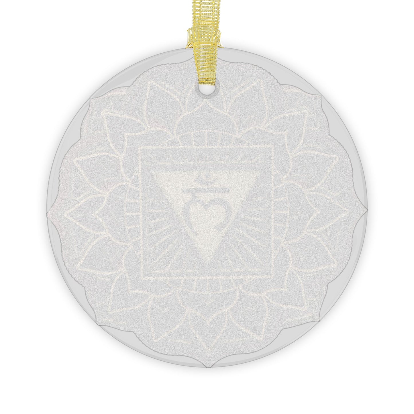 Root Chakra Mandala Glass Ornament