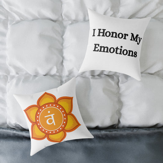 Sacral Chakra Throw Pillow – I Honor My Emotions