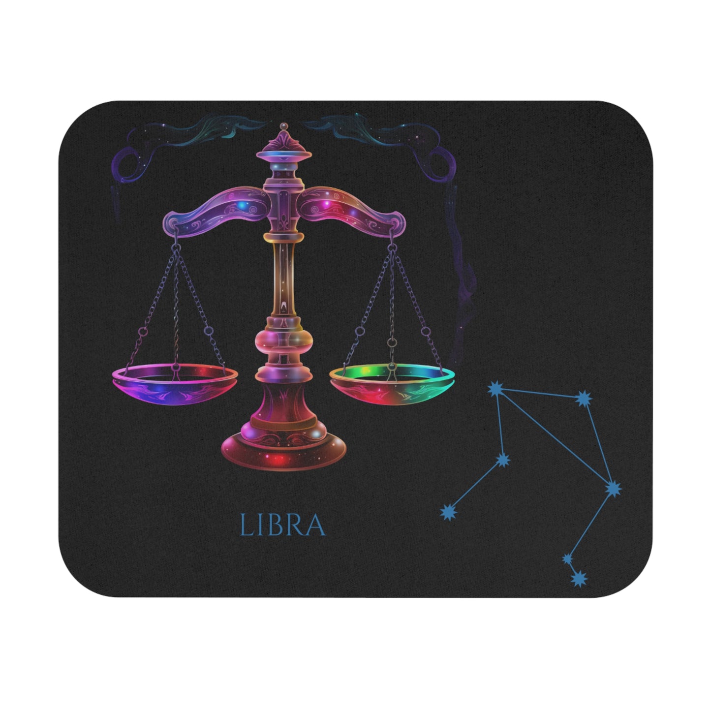 Libra Zodiac Mouse Pad – Cosmic Scales Art & Constellation Design