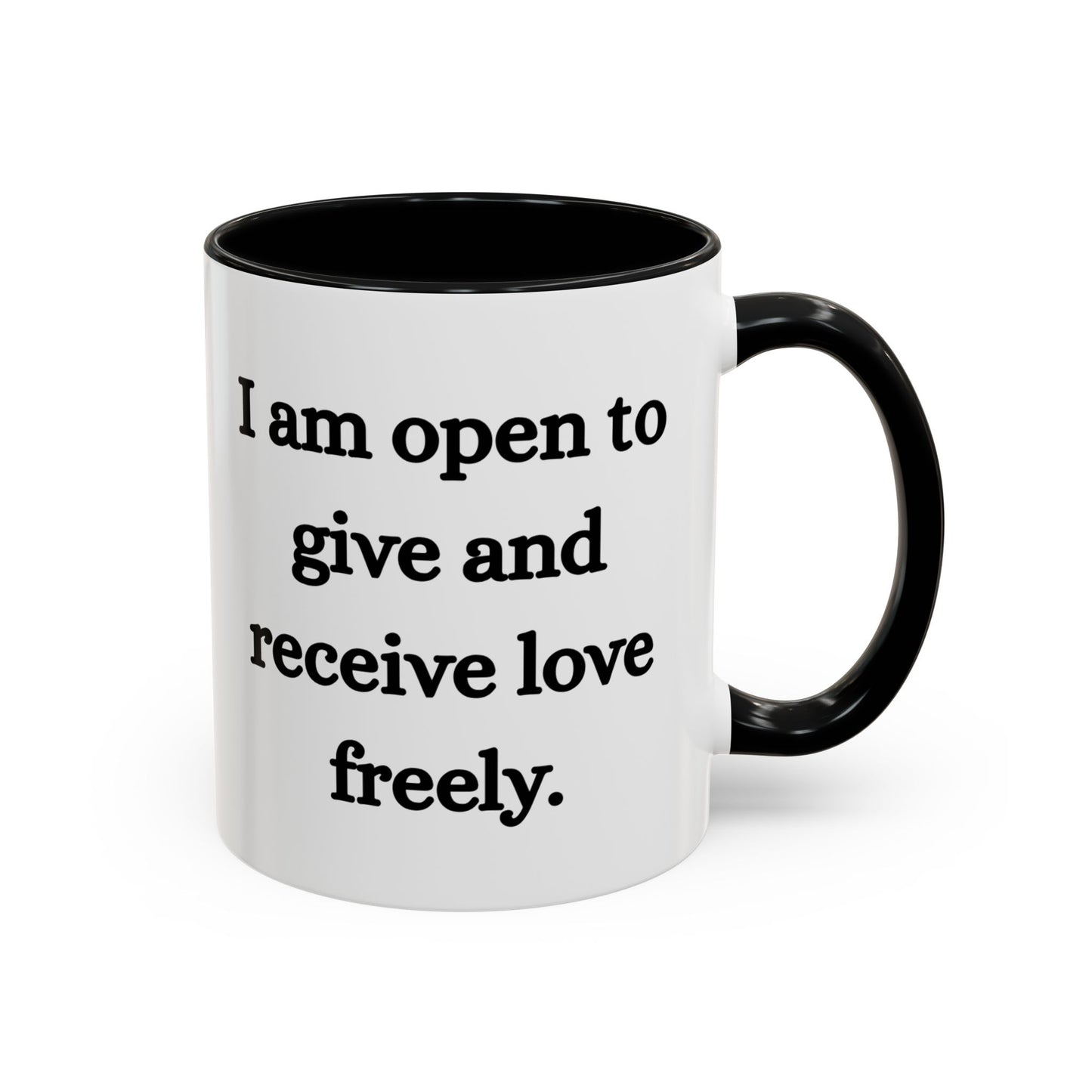 Heart Chakra Mug – I Am Open to Give and Receive Love Freely (11oz / 15oz)