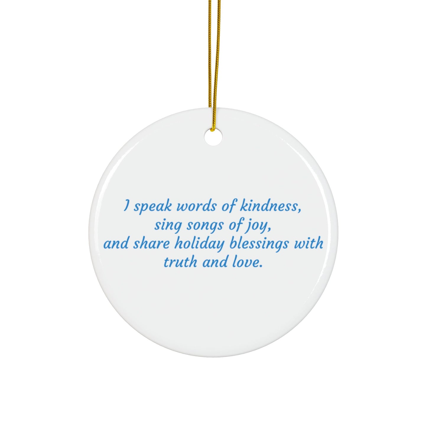 Ceramic Throat Chakra Ornament – Speaking Christmas Joy
