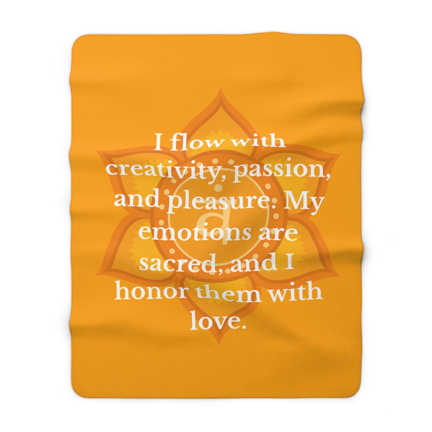 Sacral Chakra Premium Sherpa Blanket — Creativity, Passion & Emotional Flow