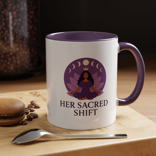 Her Sacred Shift Logo Mug – Crown Chakra Energy (11oz / 15oz)