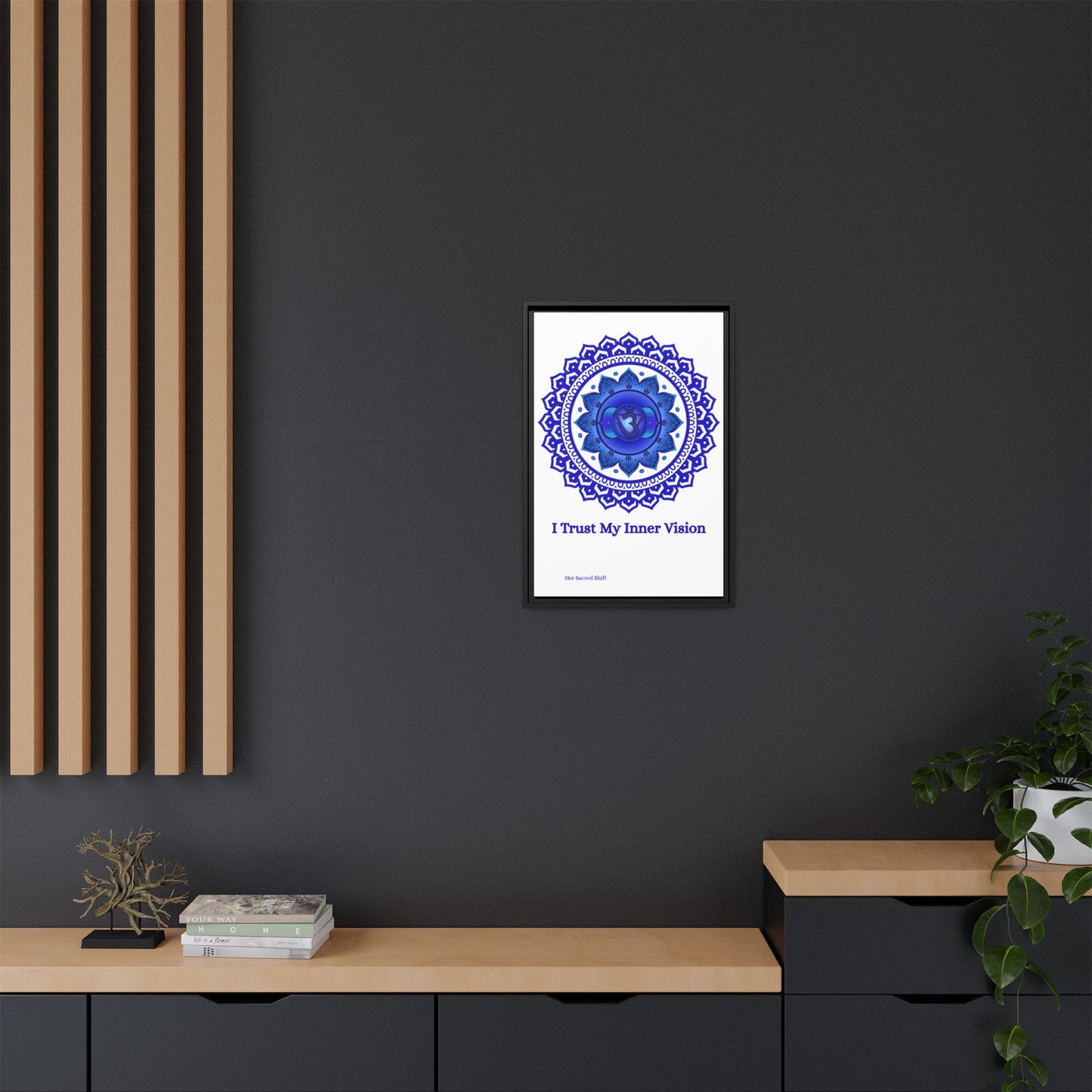 “I Trust My Inner Vision” – Third Eye Chakra 16x24 Canvas (Framed)