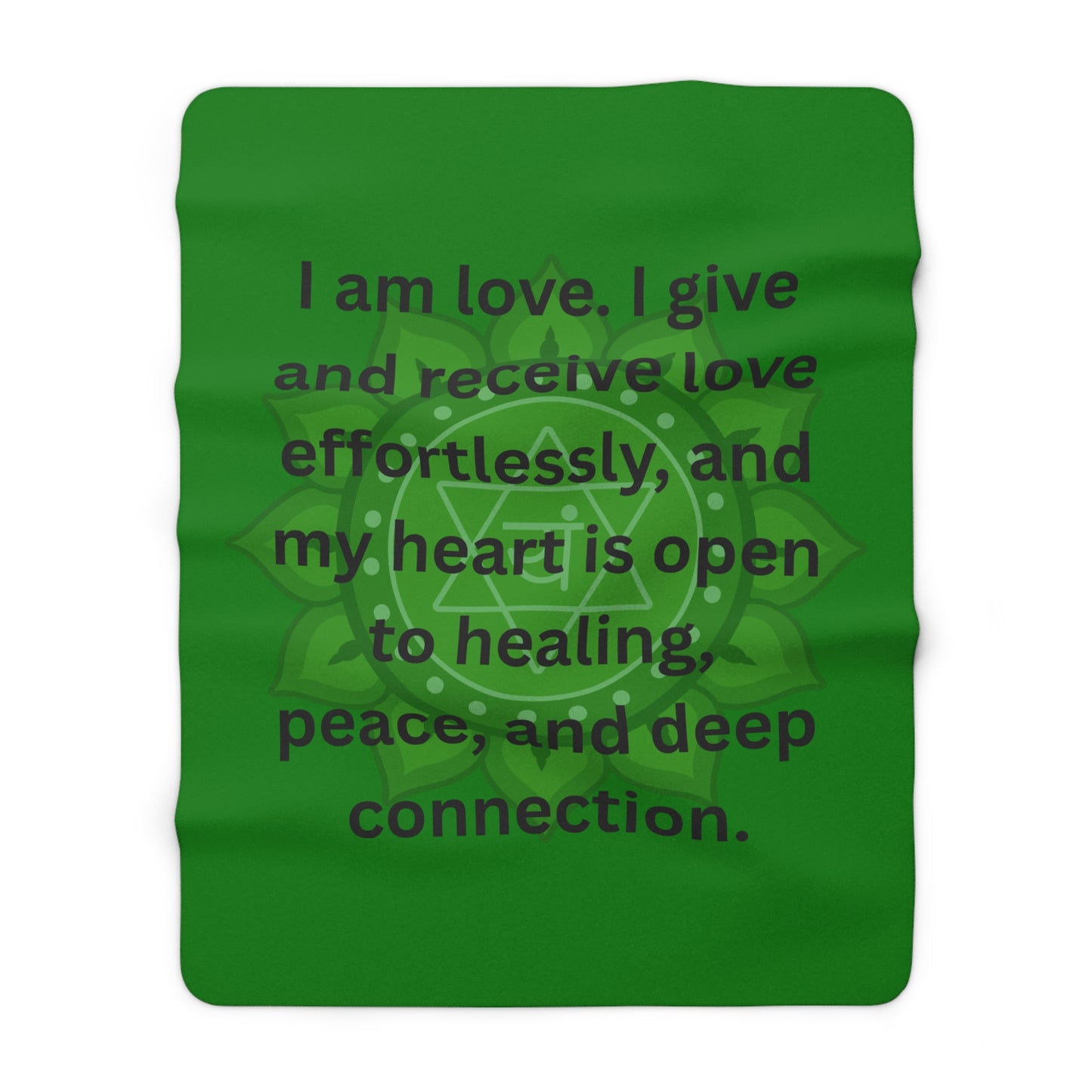 Heart Chakra Premium Sherpa Blanket — Love, Healing & Emotional Connection