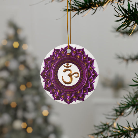 Crown Chakra Ceramic Ornament – Sacred Holiday Spirit