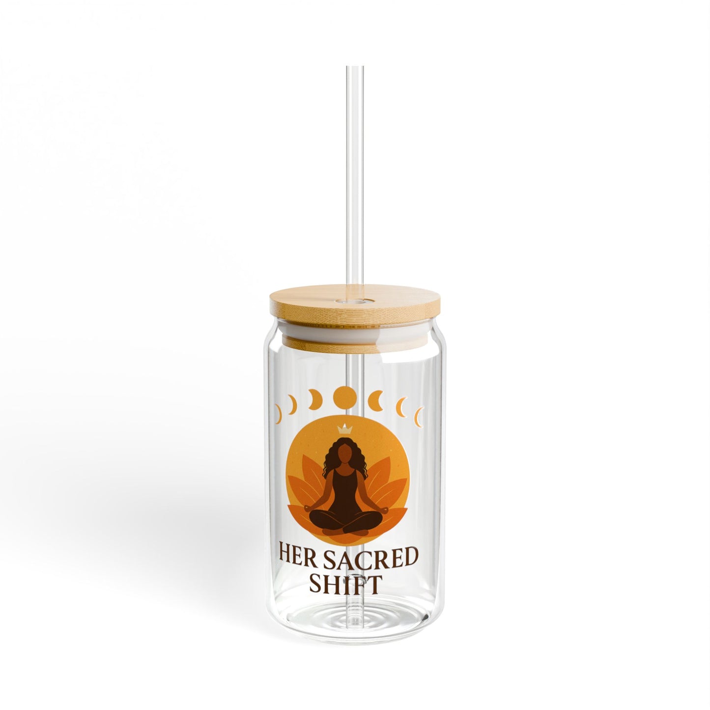 Her Sacred Shift Sacral Chakra Sipper Glass – I Create. I Feel. I Flow. | 16oz.