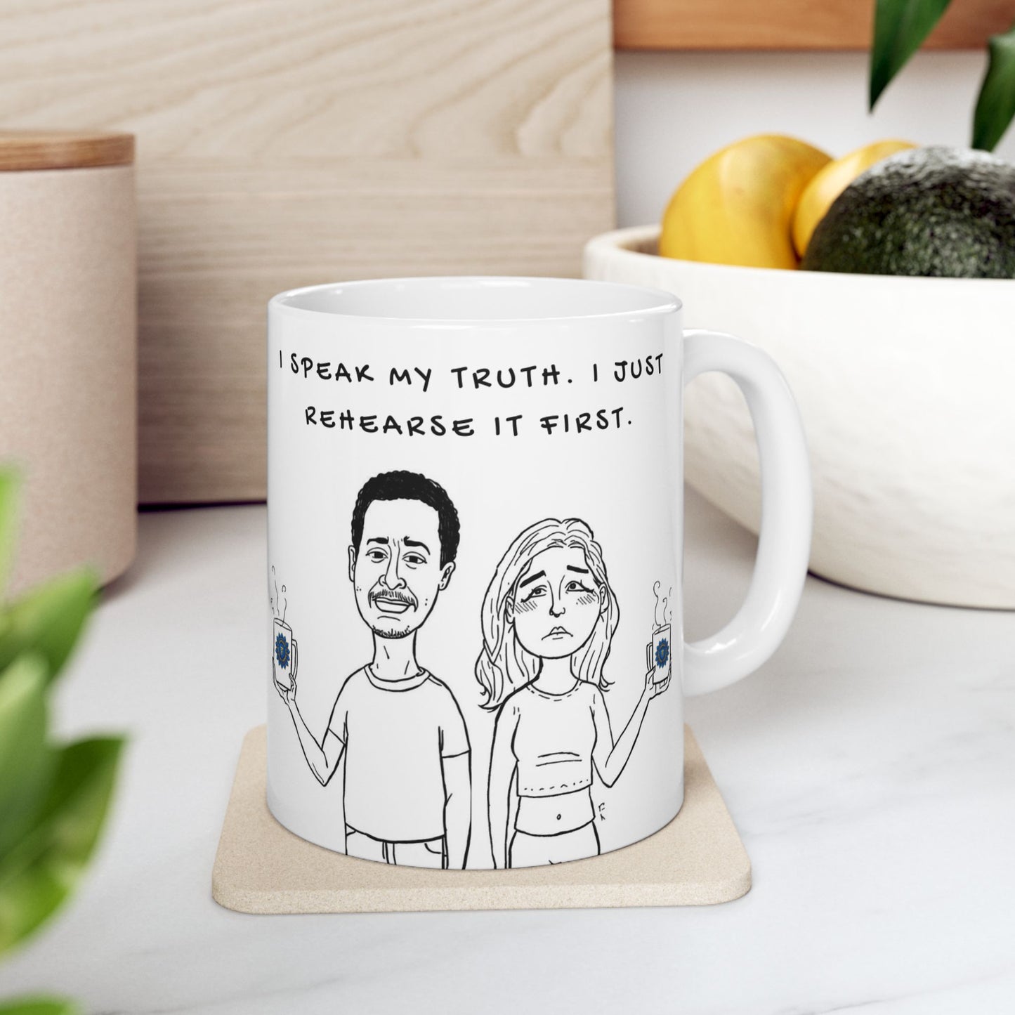 Animated Throat Chakra Mug – I’m Speaking My Truth… Gently (11oz/15oz)
