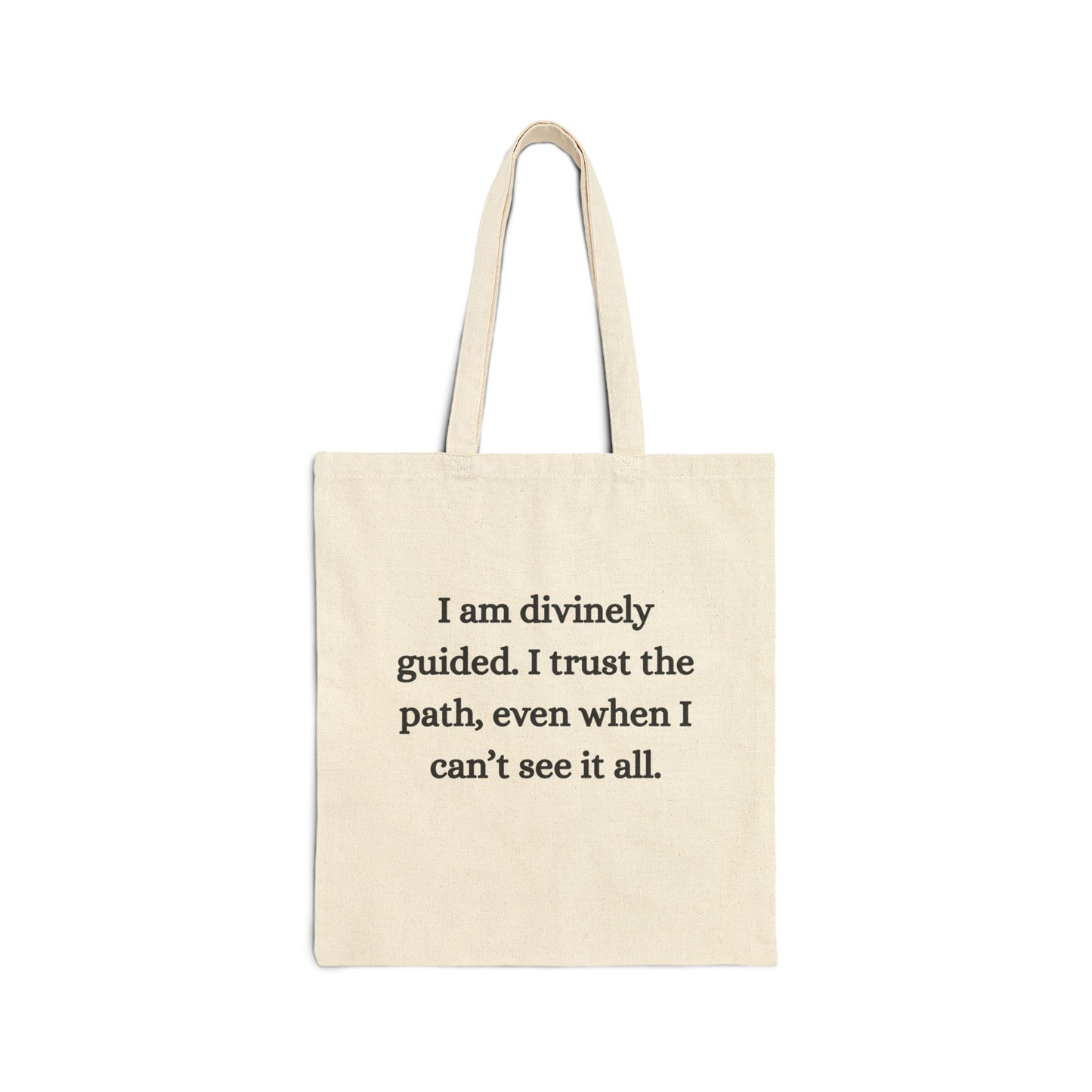 Crown Chakra Cotton Canvas Tote – “I Am Divinely Guided”