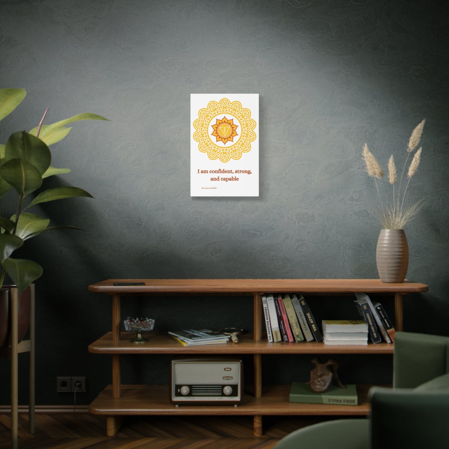 Solar Plexus Chakra Canvas – “Confidence & Capability” Wall Art (Unframed)