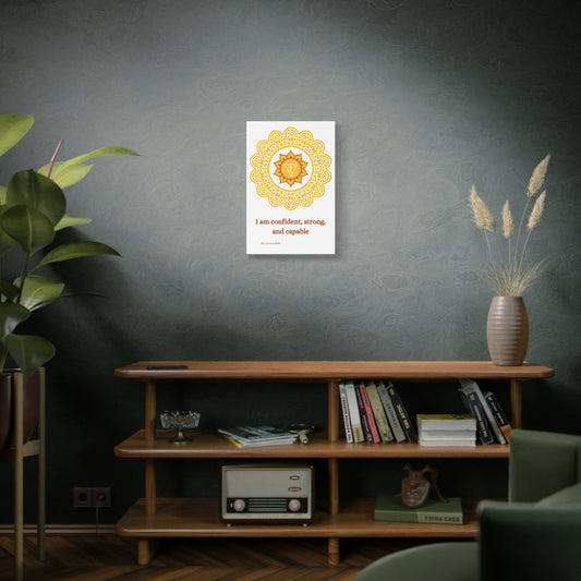 Solar Plexus Chakra Canvas – “Confidence & Capability” Wall Art (Unframed)