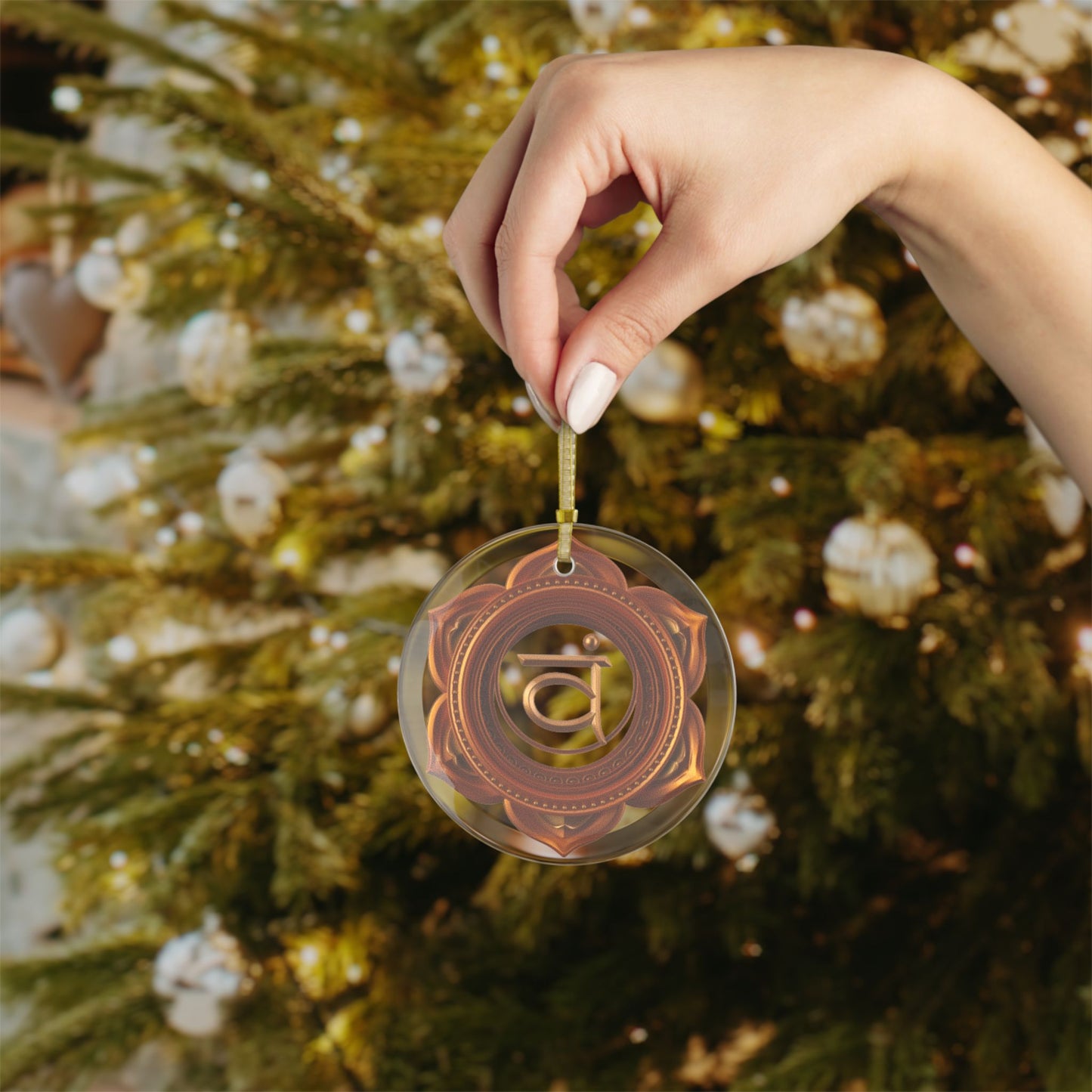 Sacral Chakra Glass Ornament – Holiday Harmony Collection