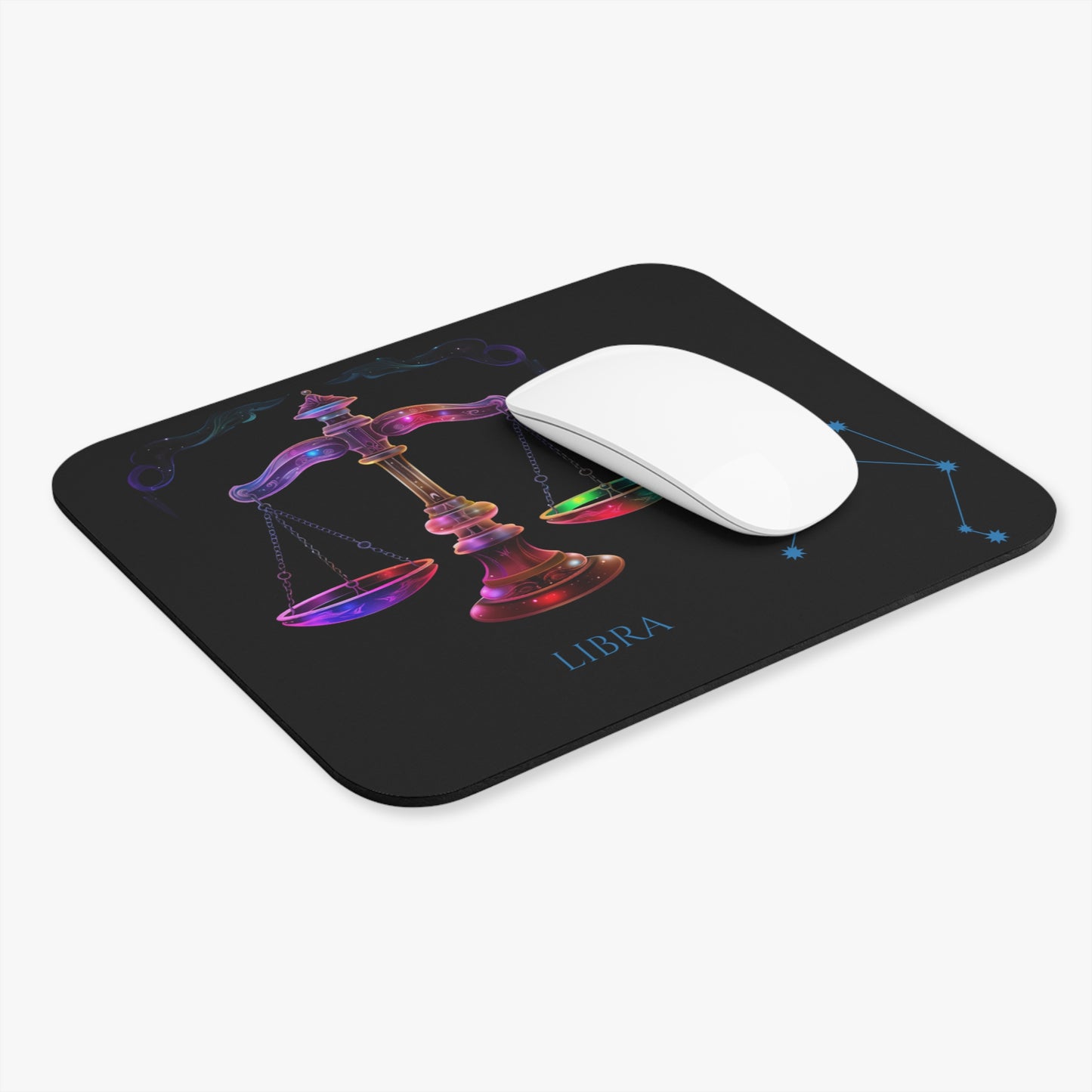 Libra Zodiac Mouse Pad – Cosmic Scales Art & Constellation Design