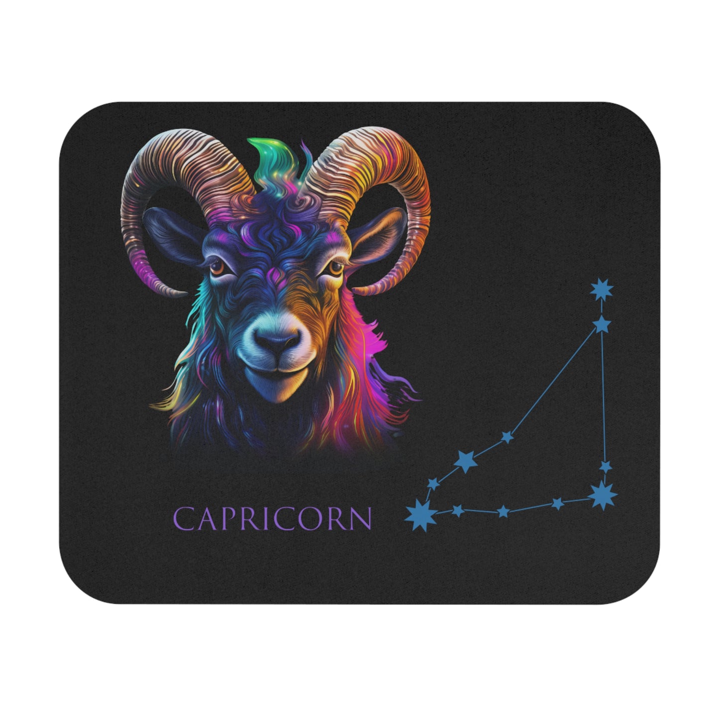 Capricorn Zodiac Mouse Pad – Cosmic Sea-Goat Art & Constellation Design