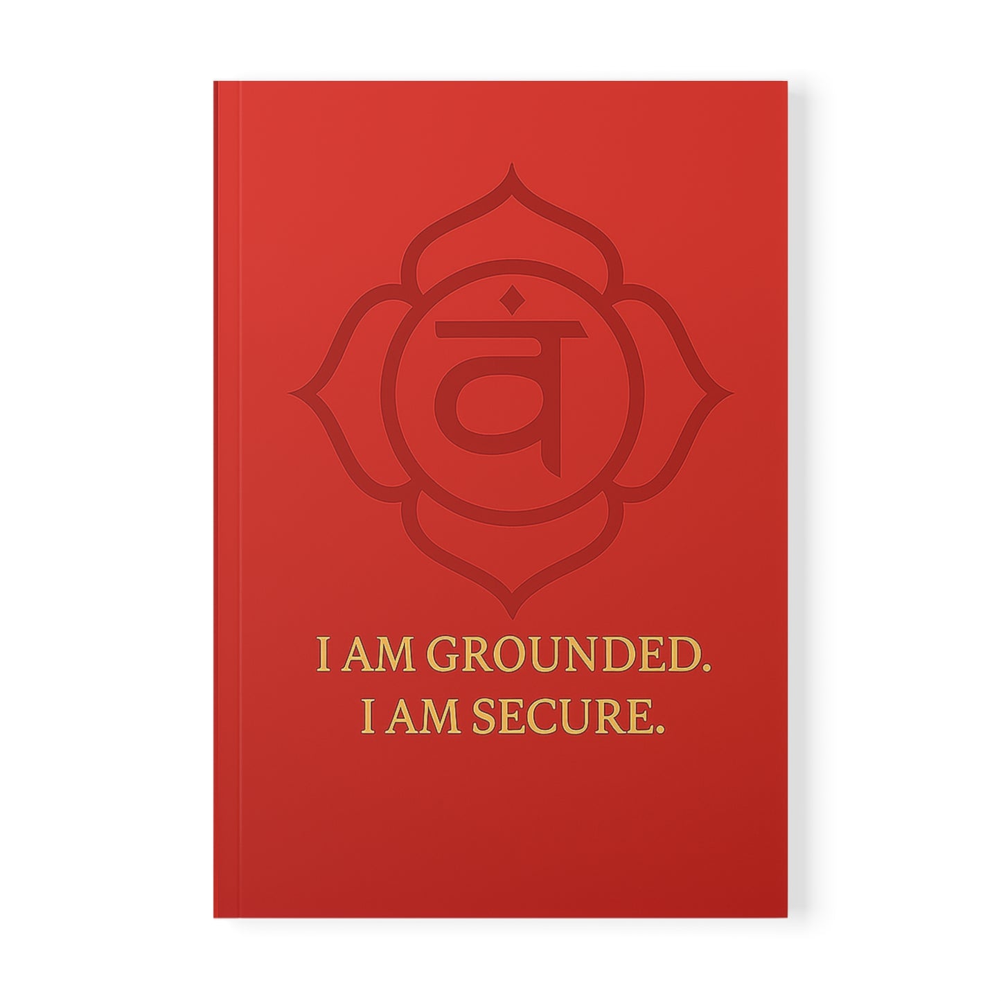 Root Chakra Softcover A5 Notebook – “I Am Grounded. I Am Secure.”
