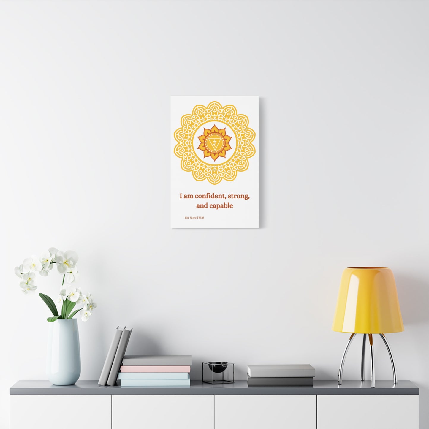 Solar Plexus Chakra Canvas – “Confidence & Capability” Wall Art (Unframed)