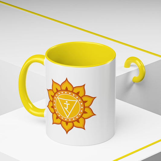 Solar Plexus Chakra Mug – I Trust My Light. I Rise with Unstoppable Strength (11oz / 15oz)
