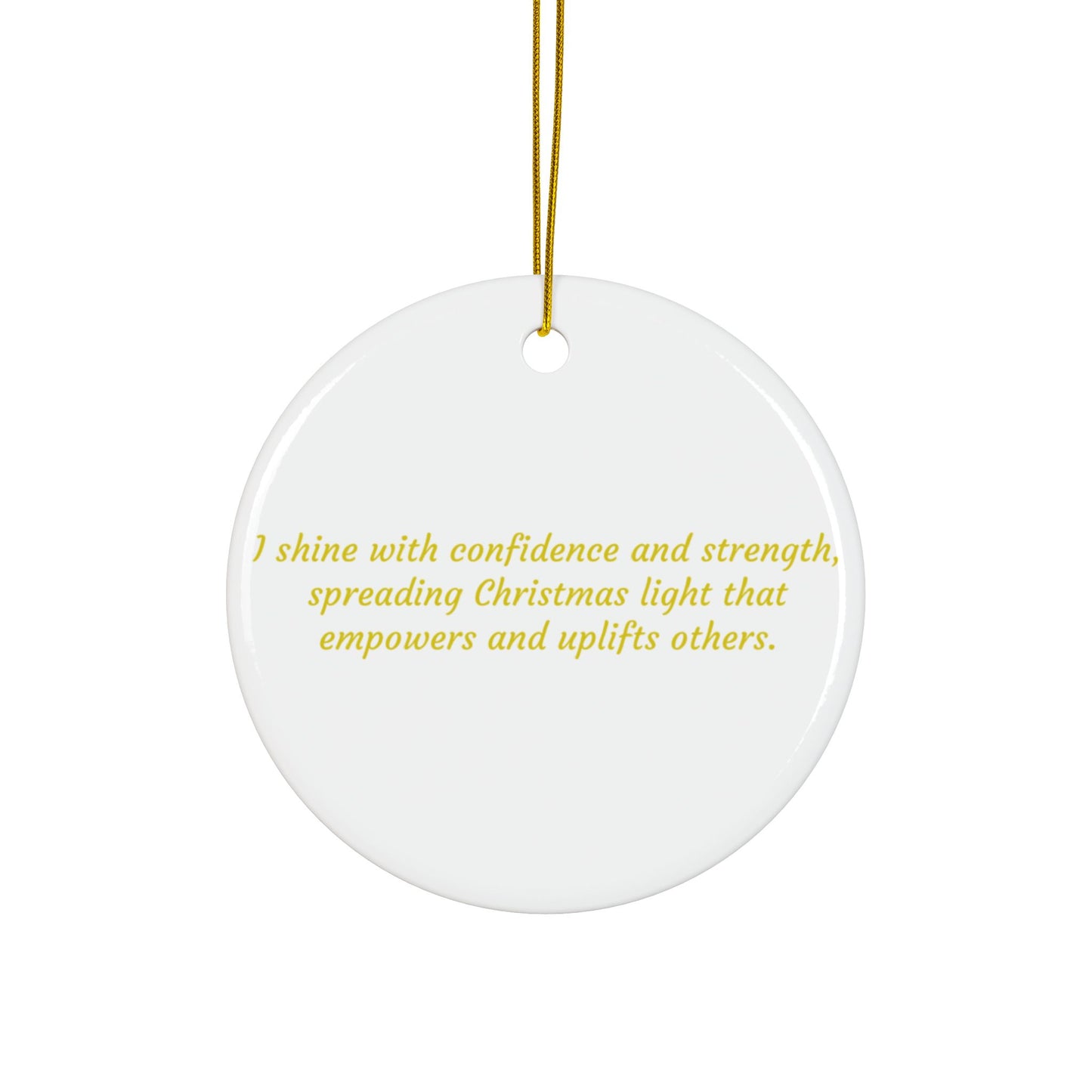 Ceramic Solar Plexus Chakra Ornament – Shining with Christmas Light