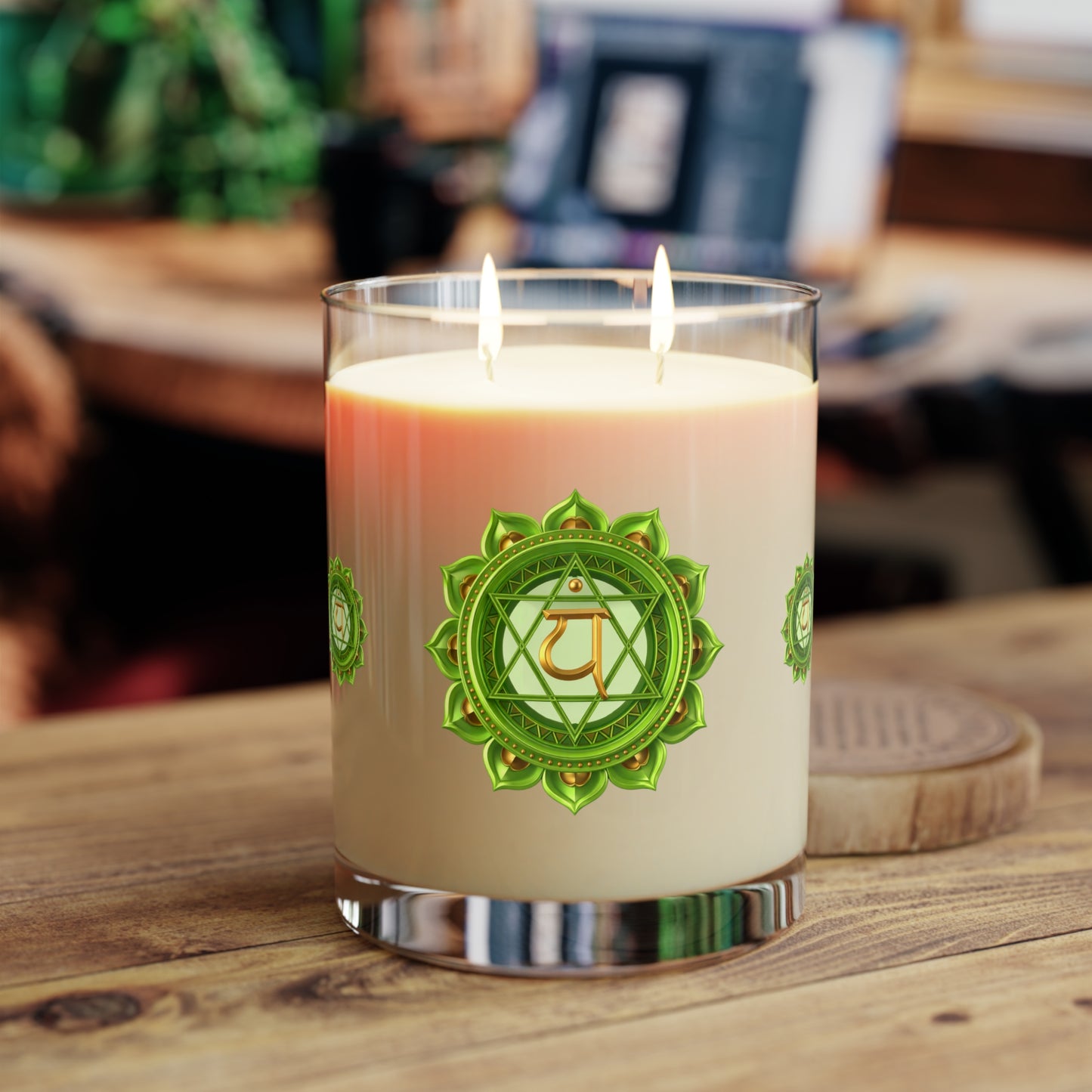 Heart Chakra Ritual Candle – Open to Love & Harmony — 11oz Glass Candle