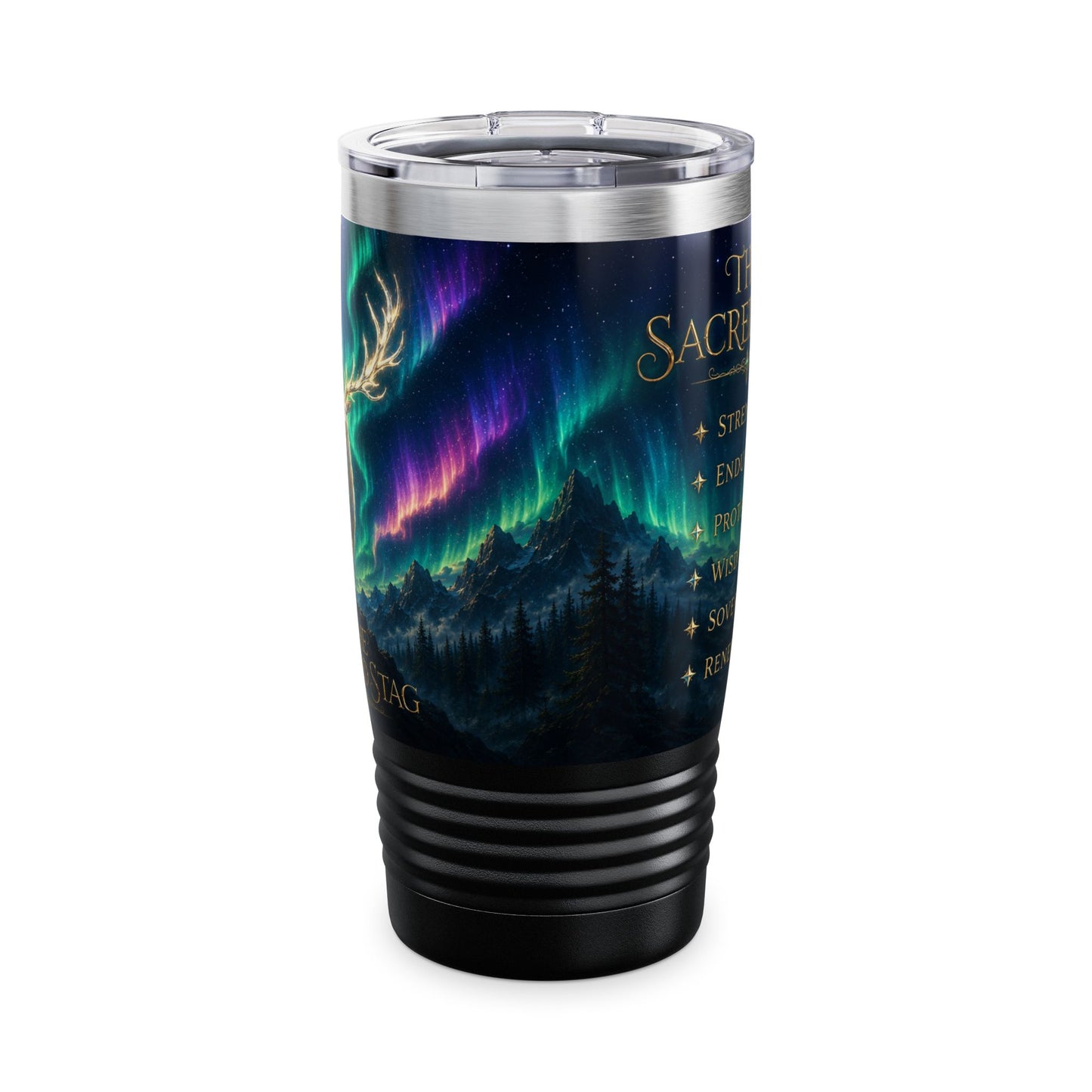 The Sacred Stag 20 oz Guardian Tumbler | Strength, Protection & Renewal