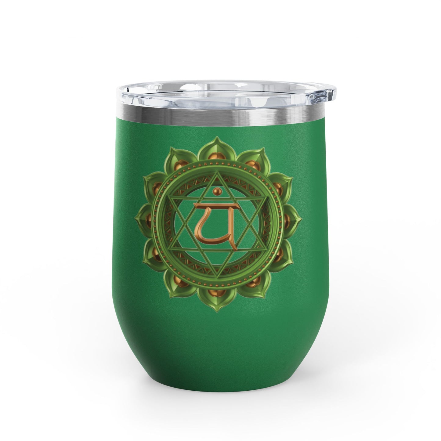 Heart Chakra Wine Tumbler – I Am Love, and Love Flows Through Me - 12oz