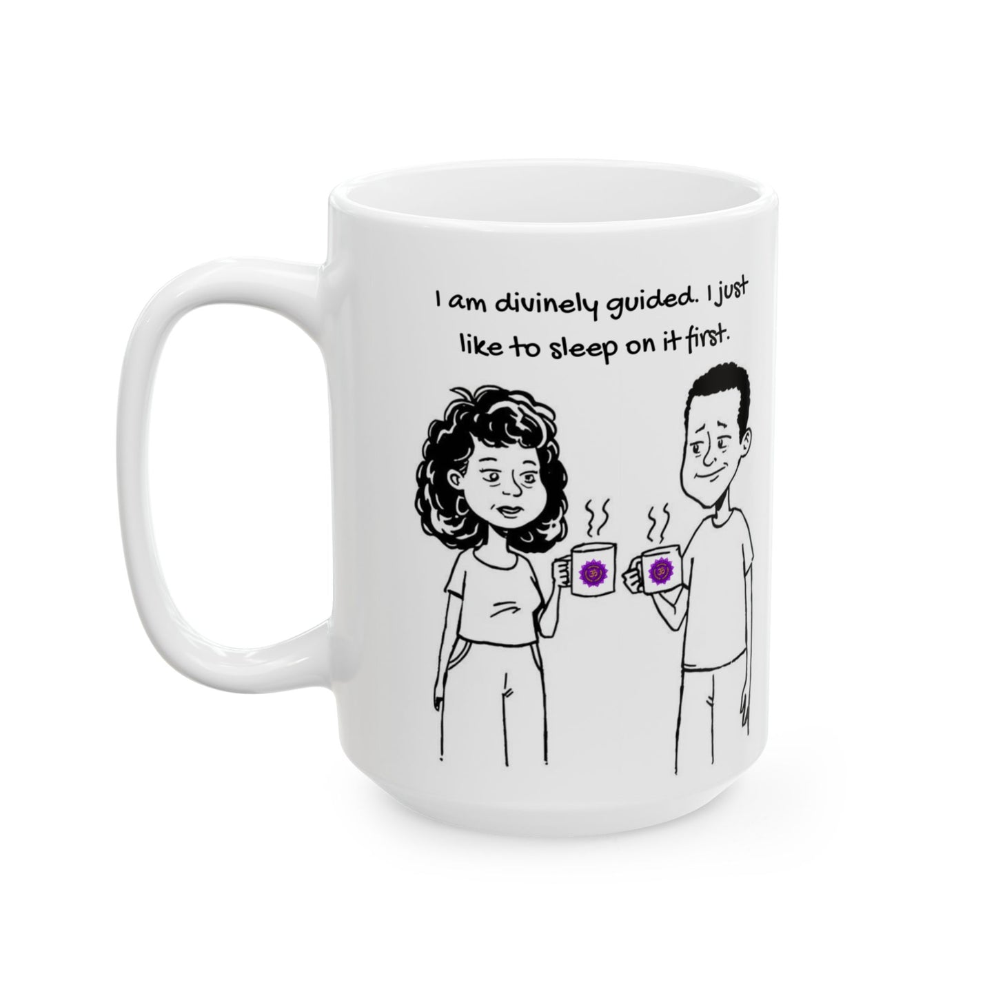 Animated Crown Chakra Mug – Spiritually Aligned… Still Human (11oz/15oz)