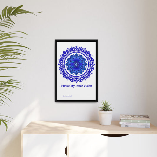 “I Trust My Inner Vision” – Third Eye Chakra 16x24 Canvas (Framed)