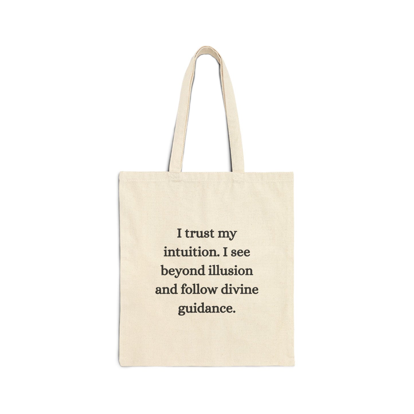 Third Eye Chakra Cotton Canvas Tote – “I Trust My Intuition”