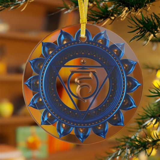 Throat Chakra Glass Ornament – Holiday Harmony Collection