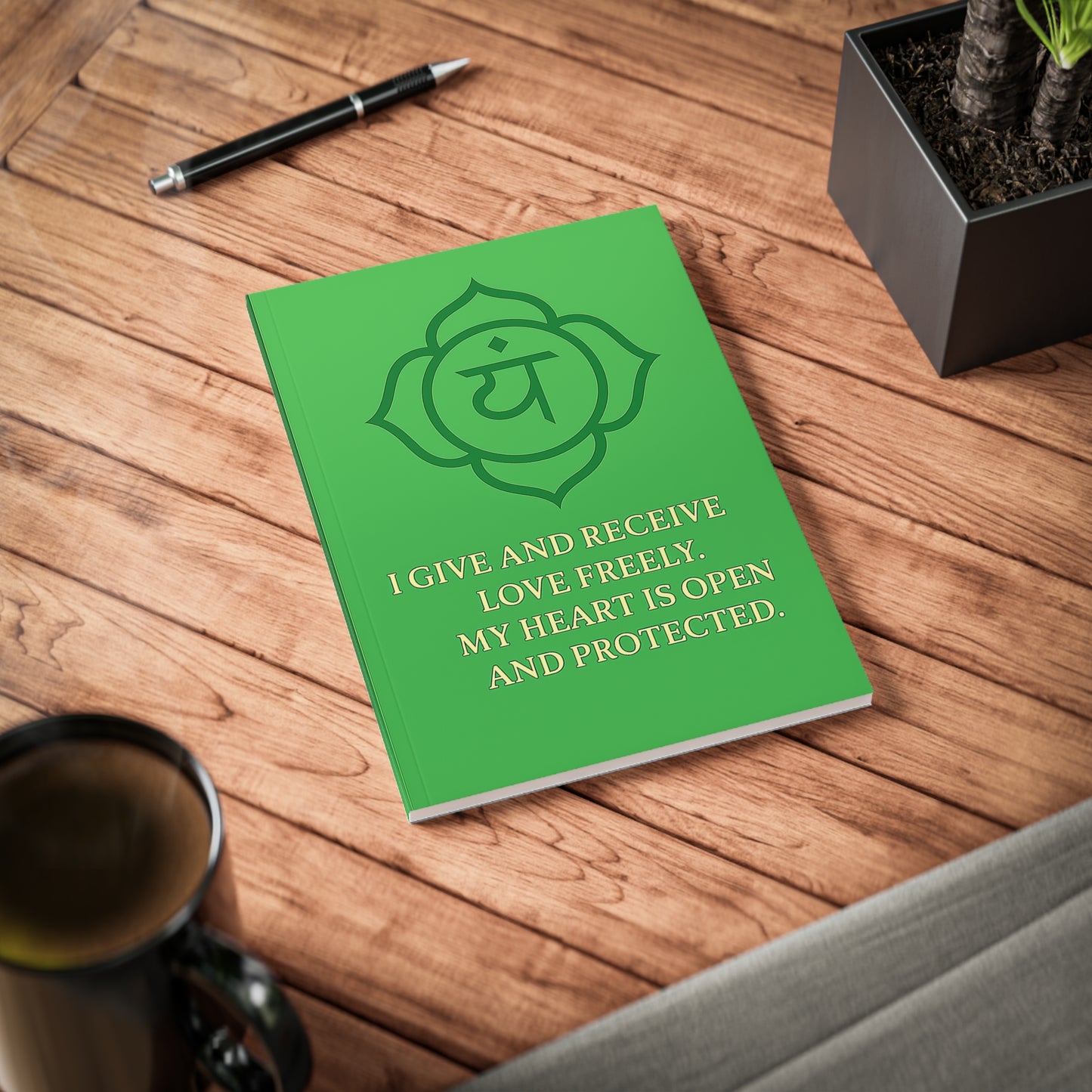 “Open Heart, Steady Soul – Heart Chakra  A5 Journal”
