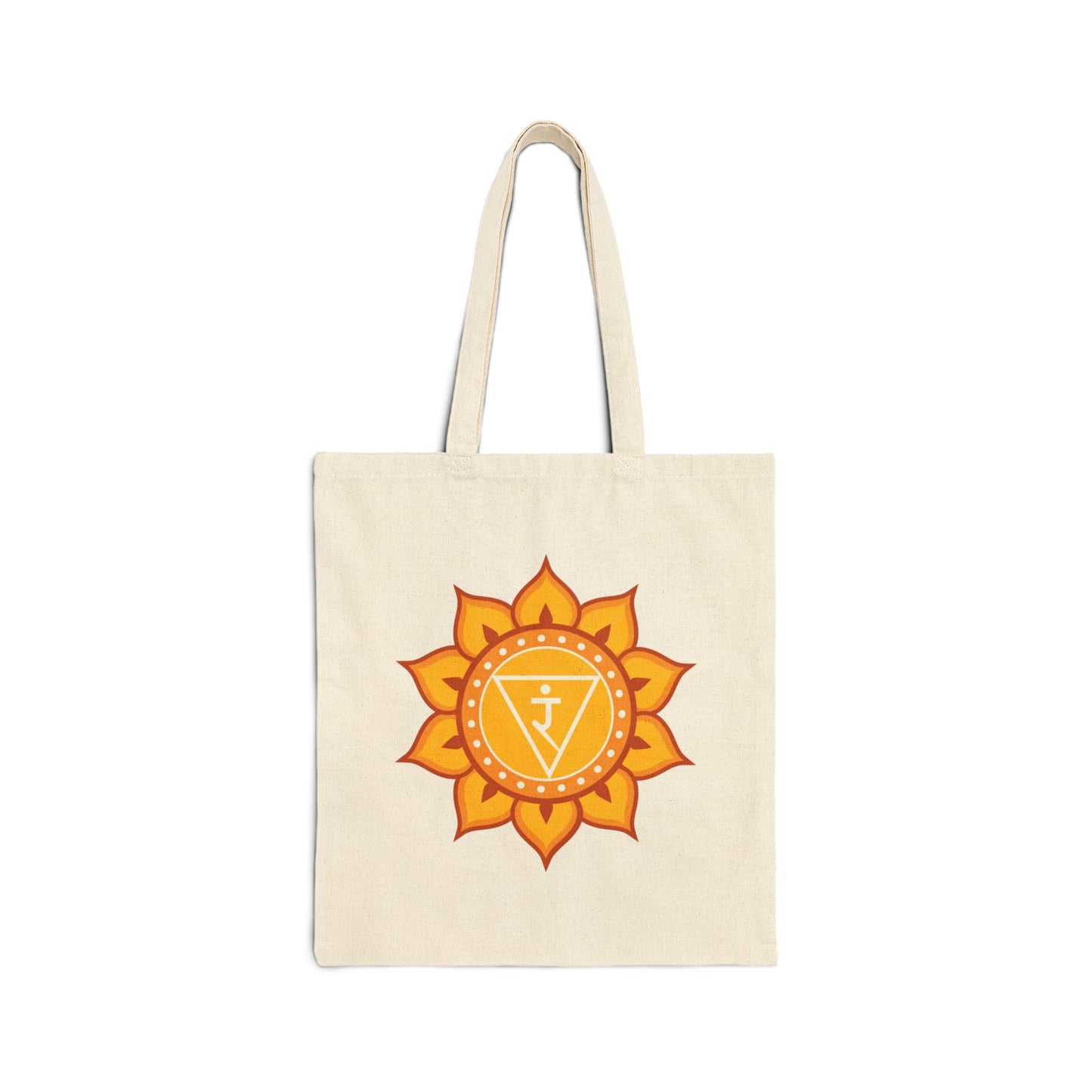 Solar Plexus Cotton Canvas Tote – “I Stand in My Power”