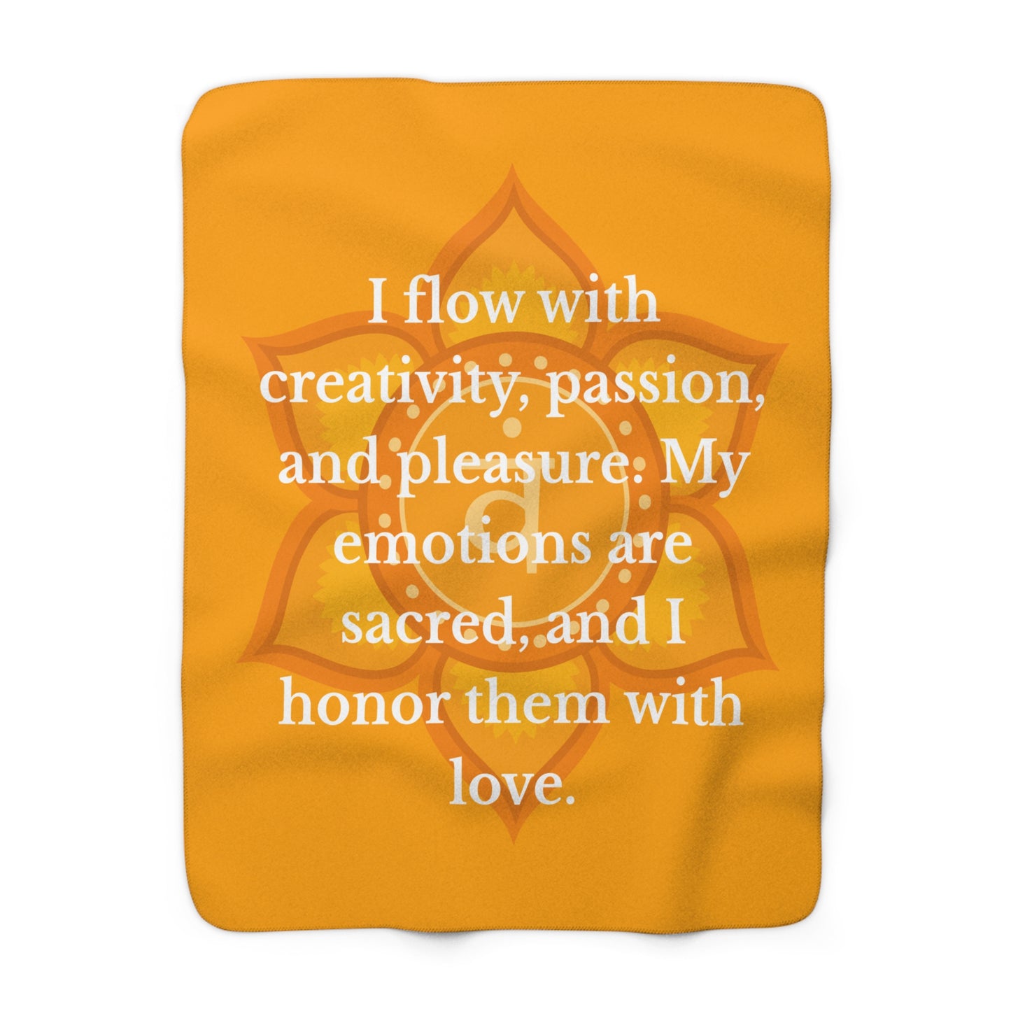 Sacral Chakra Premium Sherpa Blanket — Creativity, Passion & Emotional Flow