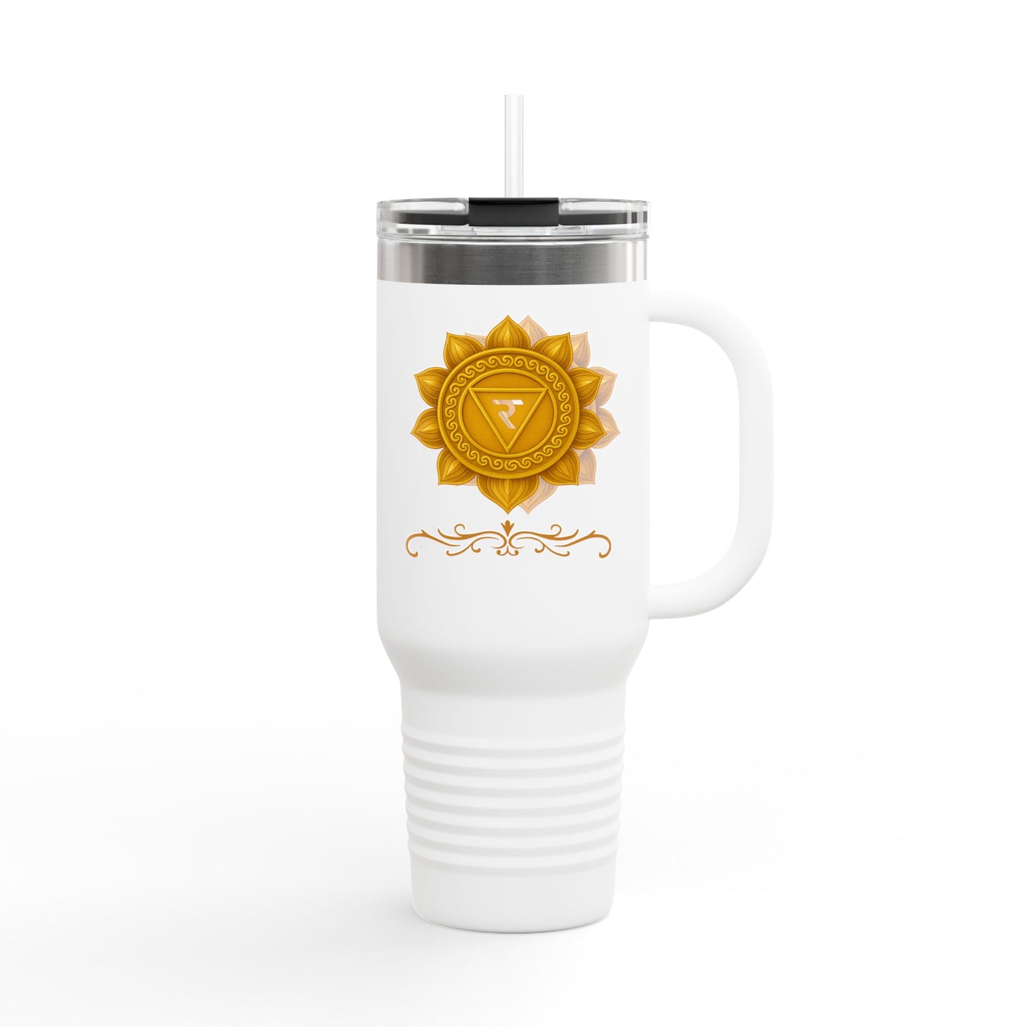 Solar Plexus Chakra 40oz Luxe Hydration Tumbler – Confidence & Power Edition