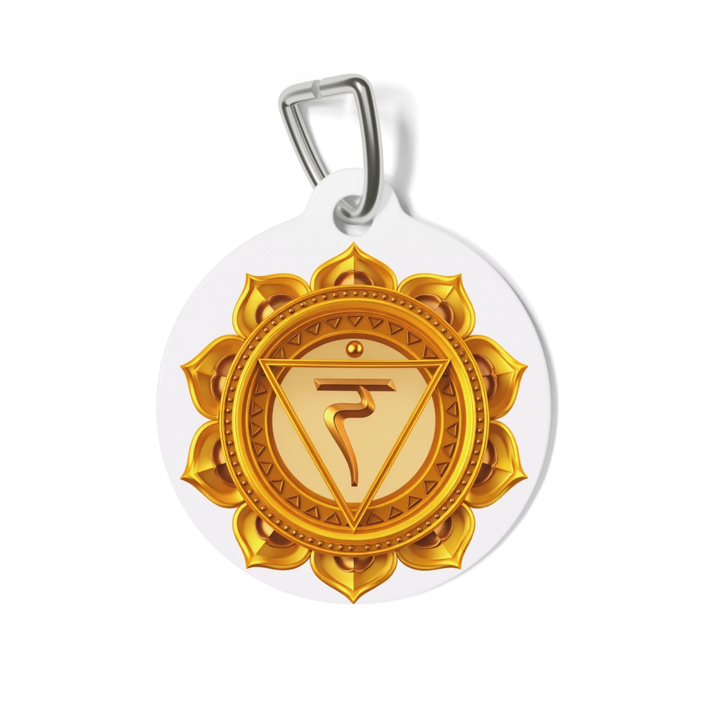 Solar Plexus Chakra Pet Tag – Confidence & Courage for Your Protector